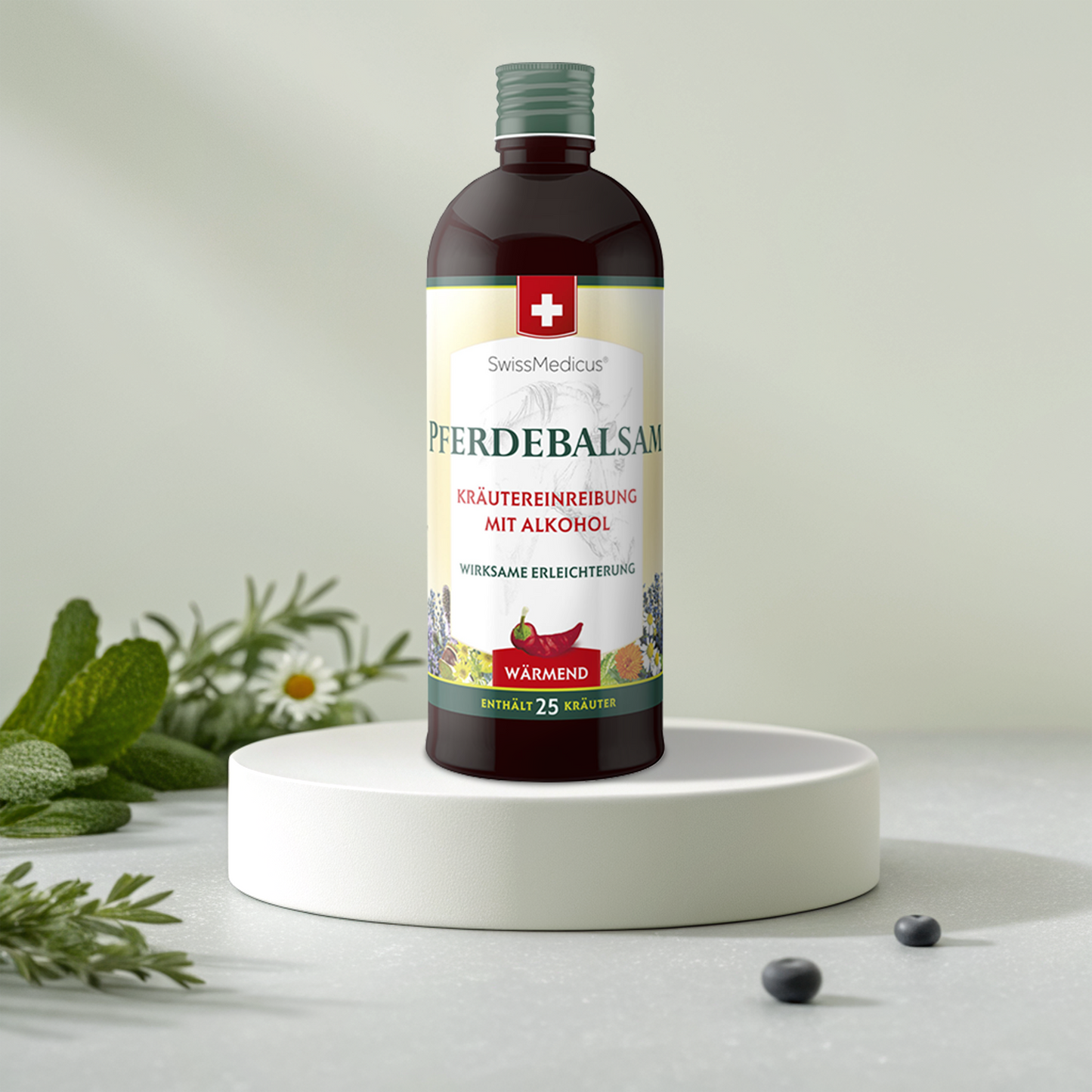 Pferdebalsam Lubrifiant à base de plantes et d'alcool chaud