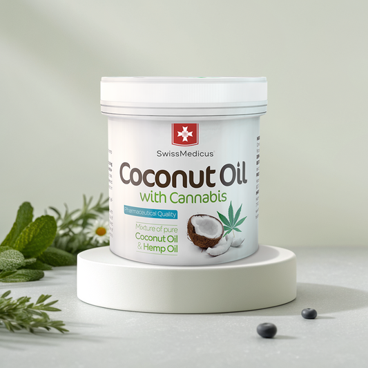 Huile de coco au chanvre